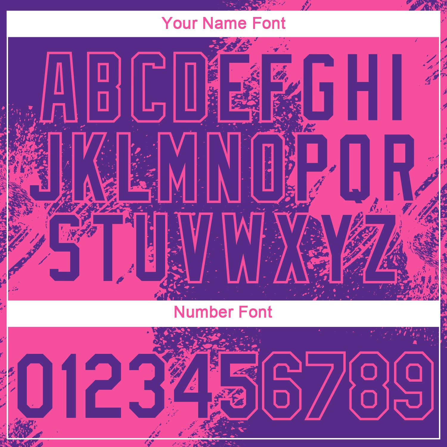 Custom Purple Pink 3D Pattern Design Abstract Brush Stroke Performance T-Shirt