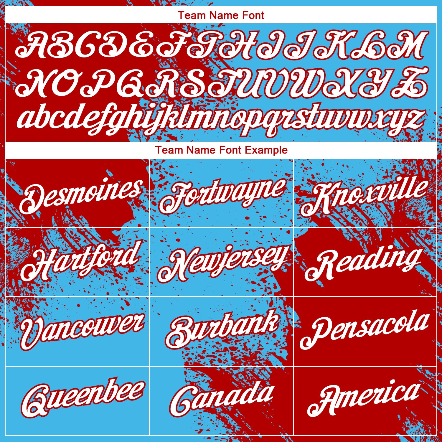 Custom Sky Blue White-Red 3D Pattern Design Abstract Brush Stroke Performance T-Shirt