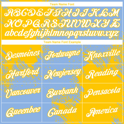 Custom Light Blue White-Yellow 3D Pattern Design Abstract Brush Stroke Performance T-Shirt