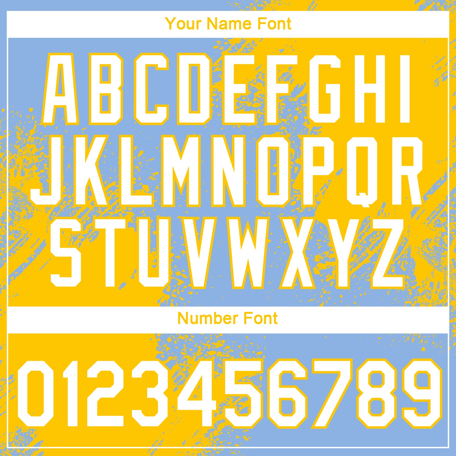 Custom Light Blue White-Yellow 3D Pattern Design Abstract Brush Stroke Performance T-Shirt