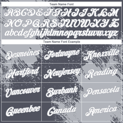 Custom Steel Gray White-Gray 3D Pattern Design Abstract Brush Stroke Performance T-Shirt