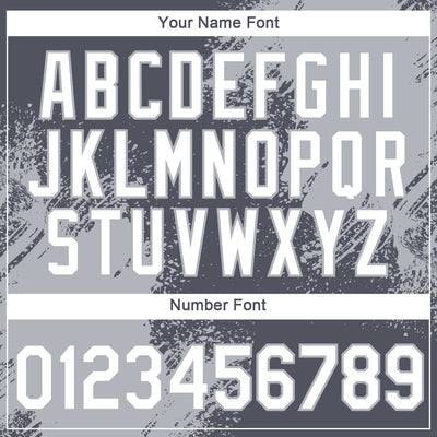 Custom Steel Gray White-Gray 3D Pattern Design Abstract Brush Stroke Performance T-Shirt