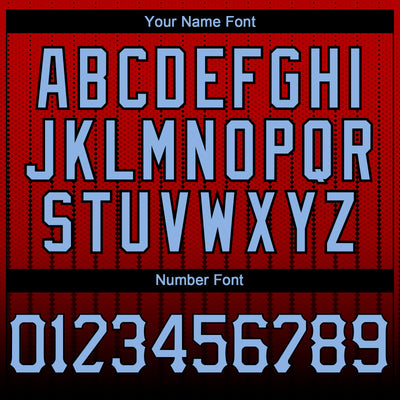 Custom Red Light Blue-Black 3D Pattern Design Gradient Geometric Shape Authentic Baseball Jersey