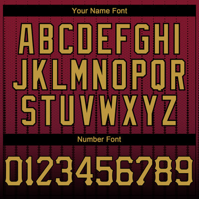 Custom Crimson Old Gold-Black 3D Pattern Design Gradient Geometric Shape Authentic Baseball Jersey