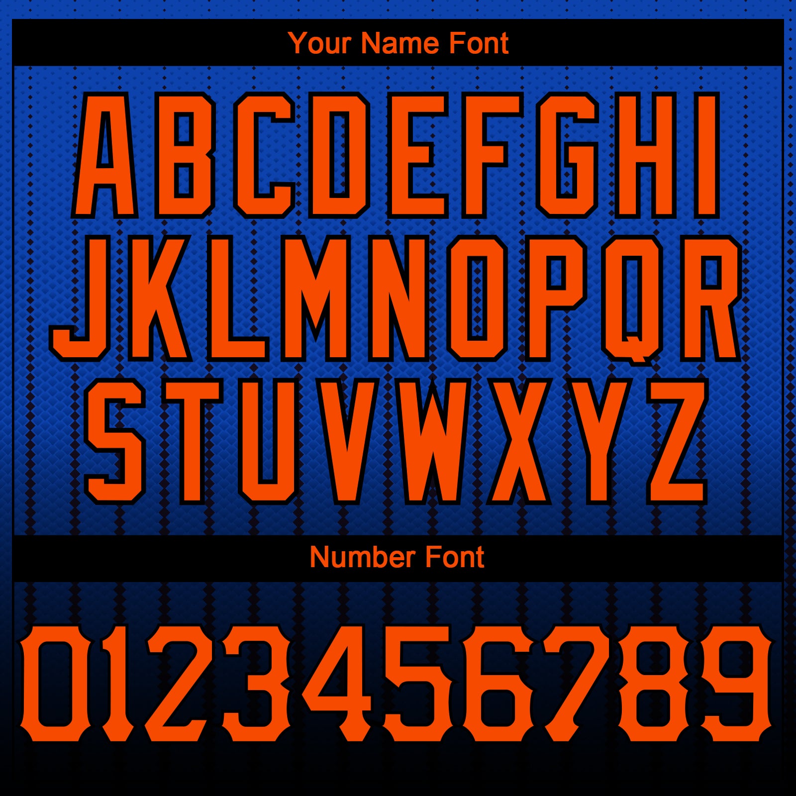 Custom Thunder Blue Orange-Black 3D Pattern Design Gradient Geometric Shape Authentic Baseball Jersey