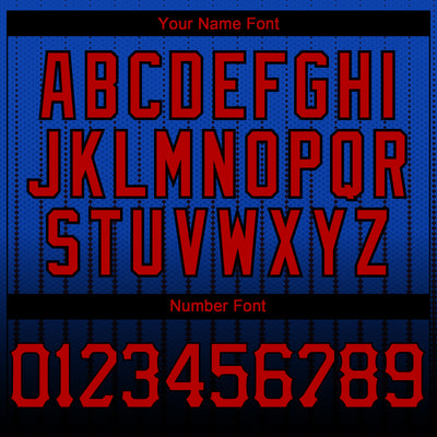 Custom Thunder Blue Red-Black 3D Pattern Design Gradient Geometric Shape Authentic Baseball Jersey