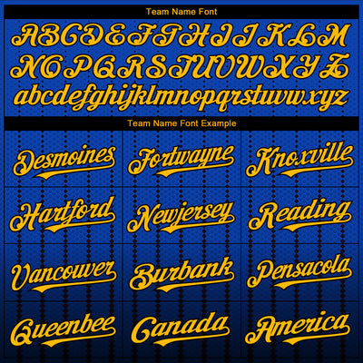 Custom Thunder Blue Gold-Black 3D Pattern Design Gradient Geometric Shape Authentic Baseball Jersey