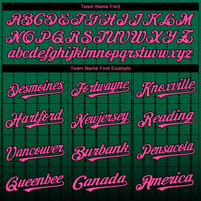 Custom Kelly Green Pink-Black 3D Pattern Design Gradient Geometric Shape Authentic Baseball Jersey