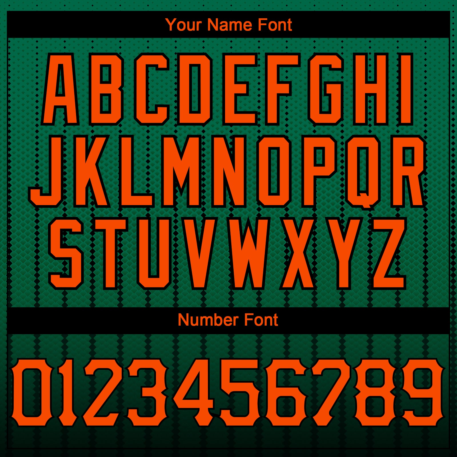 Custom Kelly Green Orange-Black 3D Pattern Design Gradient Geometric Shape Authentic Baseball Jersey