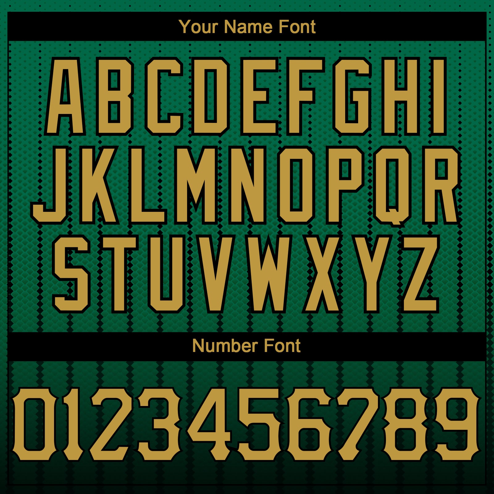 Custom Kelly Green Old Gold-Black 3D Pattern Design Gradient Geometric Shape Authentic Baseball Jersey