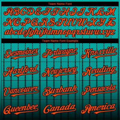 Custom Aqua Orange-Black 3D Pattern Design Gradient Geometric Shape Authentic Baseball Jersey