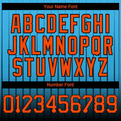 Custom Sky Blue Orange-Black 3D Pattern Design Gradient Geometric Shape Authentic Baseball Jersey