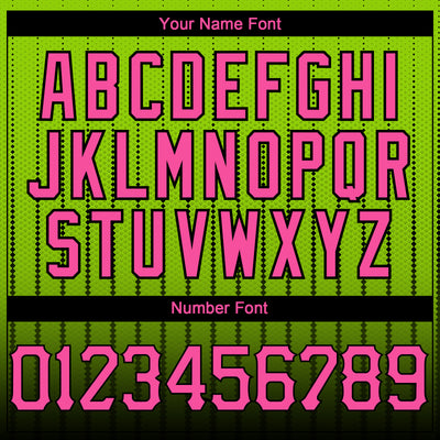 Custom Neon Green Pink-Black 3D Pattern Design Gradient Geometric Shape Authentic Baseball Jersey
