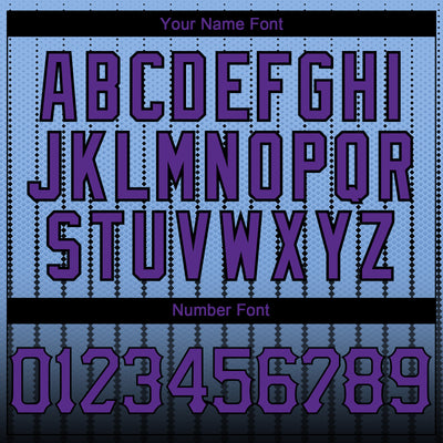 Custom Light Blue Purple-Black 3D Pattern Design Gradient Geometric Shape Authentic Baseball Jersey