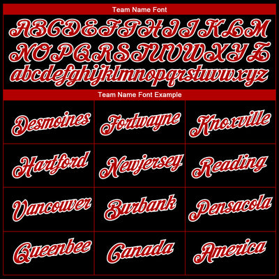 Custom Black Red-White 3D Pattern Design Gradient Style Twinkle Star Performance T-Shirt