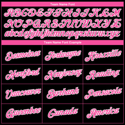 Custom Black Pink-White 3D Pattern Design Gradient Style Twinkle Star Performance T-Shirt