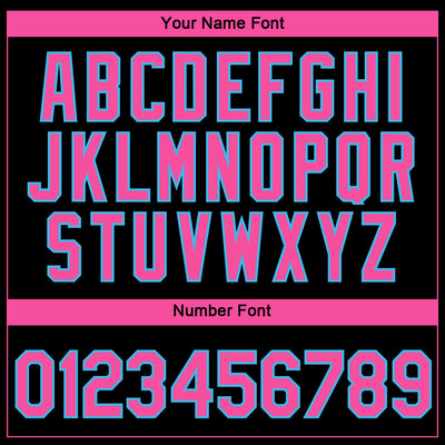 Custom Black Pink-Sky Blue 3D Pattern Design Gradient Style Twinkle Star Performance T-Shirt