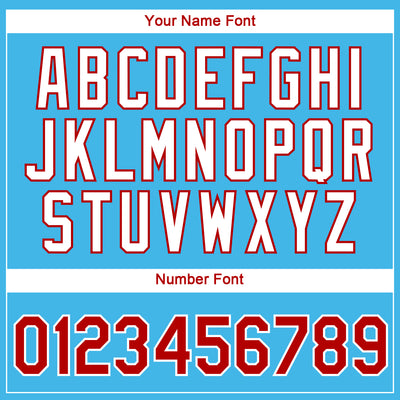 Custom Sky Blue Red-White 3D Pattern Design Gradient Style Twinkle Star Performance T-Shirt