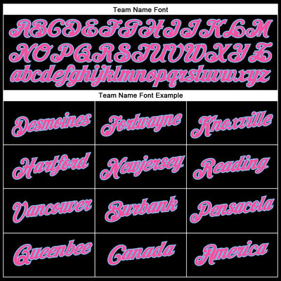 Custom Black Pink-Light Blue 3D Pattern Design Gradient Style Twinkle Star Performance T-Shirt