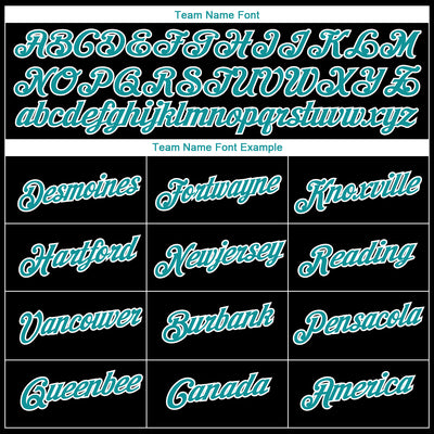 Custom Black Teal-White 3D Pattern Design Gradient Style Twinkle Star Performance T-Shirt