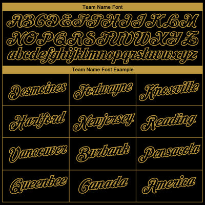 Custom Black Old Gold 3D Pattern Design Gradient Style Twinkle Star Performance T-Shirt