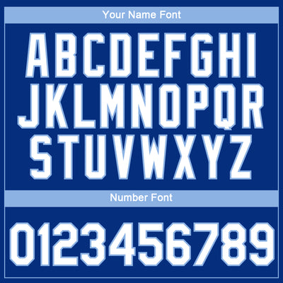 Custom Royal White-Light Blue 3D Pattern Design Gradient Style Twinkle Star Performance T-Shirt