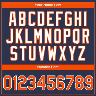 Custom Navy Orange-White 3D Pattern Design Gradient Style Twinkle Star Performance T-Shirt