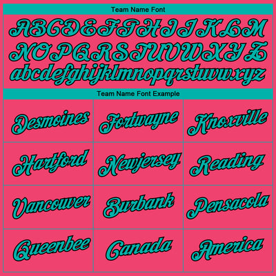 Custom Neon Pink Aqua-Black 3D Pattern Design Gradient Style Twinkle Star Performance T-Shirt