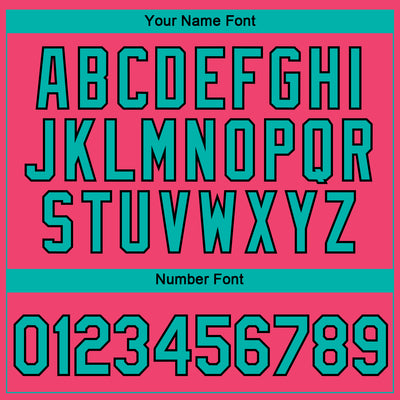 Custom Neon Pink Aqua-Black 3D Pattern Design Gradient Style Twinkle Star Performance T-Shirt