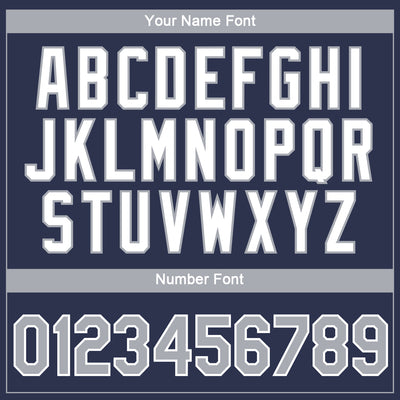 Custom Navy Gray-White 3D Pattern Design Gradient Style Twinkle Star Performance T-Shirt