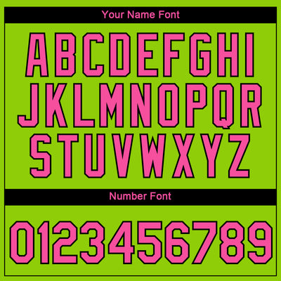 Custom Neon Green Pink-Black 3D Pattern Design Gradient Style Twinkle Star Performance T-Shirt