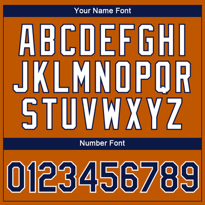 Custom Texas Orange Navy-White 3D Pattern Design Gradient Style Twinkle Star Performance T-Shirt