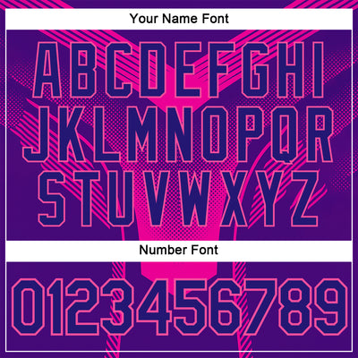 Custom Dark Purple Pink 3D Pattern Design Gradient Neon Sportswear Performance T-Shirt