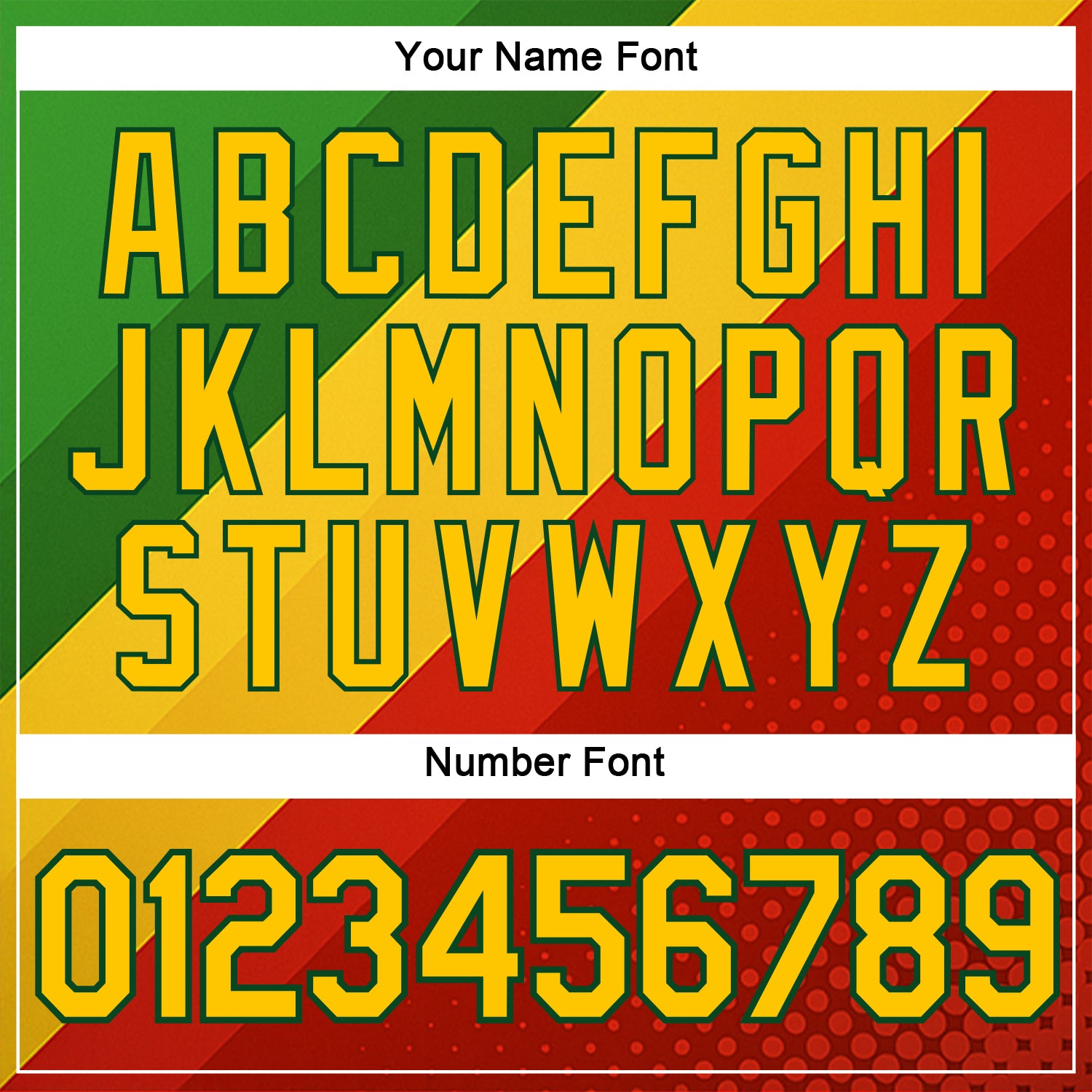 Custom Green Yellow-Red 3D Pattern Design Africa Spain Sportswear Performance T-Shirt