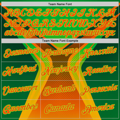 Custom Green Orange-Neon Green 3D Pattern Design Africa Neon Sportswear Performance T-Shirt
