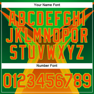 Custom Green Orange-Neon Green 3D Pattern Design Africa Neon Sportswear Performance T-Shirt