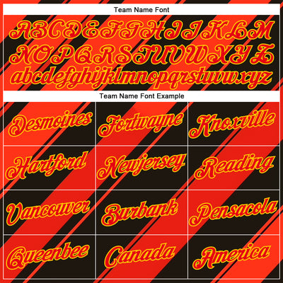 Custom Black Fire Red-Yellow 3D Pattern Design Patriot USA Heat Sportswear Performance T-Shirt