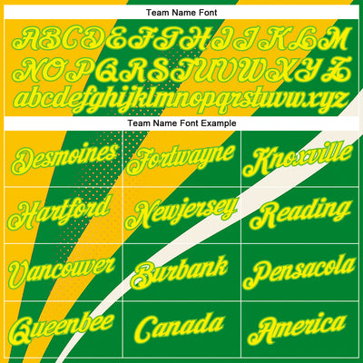 Custom Green Light Yellow Aurora Green-Yellow 3D Pattern Design Brazil Sportswear Performance T-Shirt