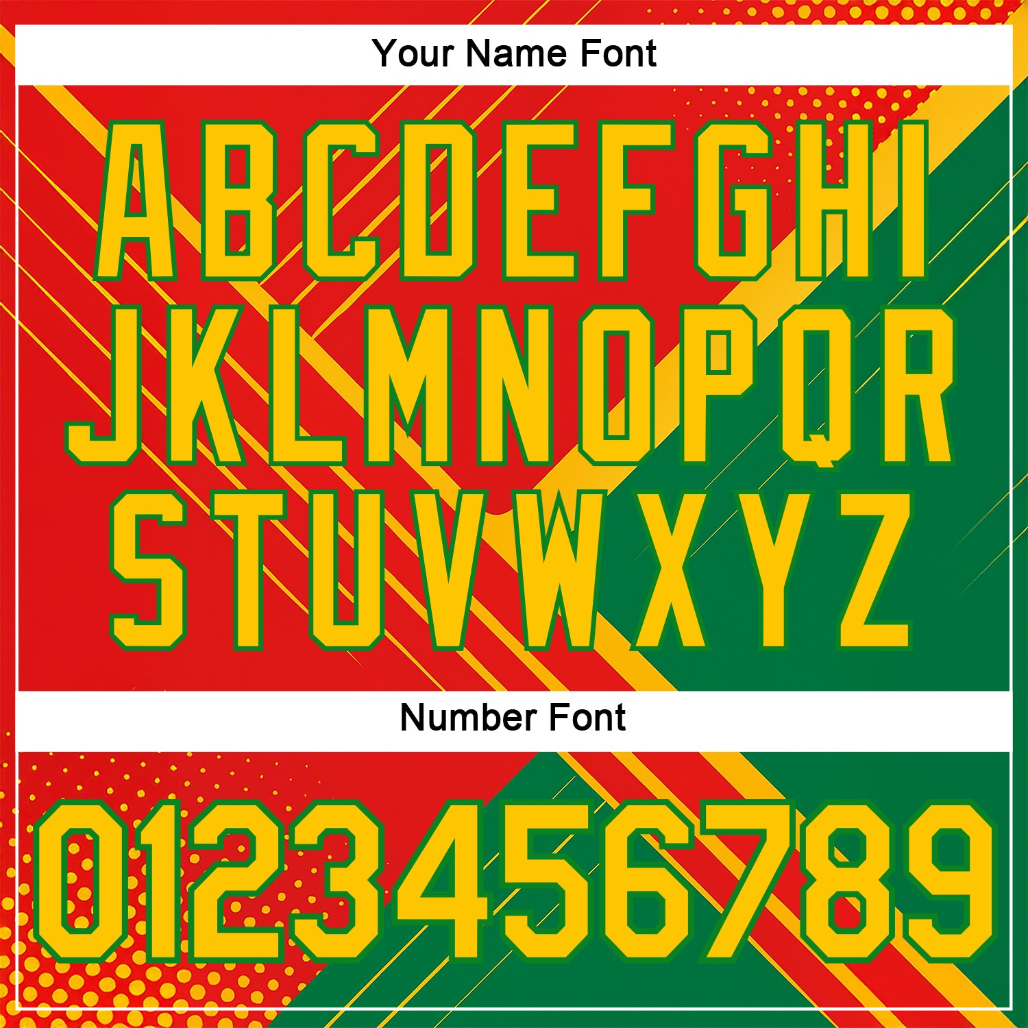 Custom Red Yellow-Grass Green 3D Pattern Design Mexico Brazil Sportswear Performance T-Shirt