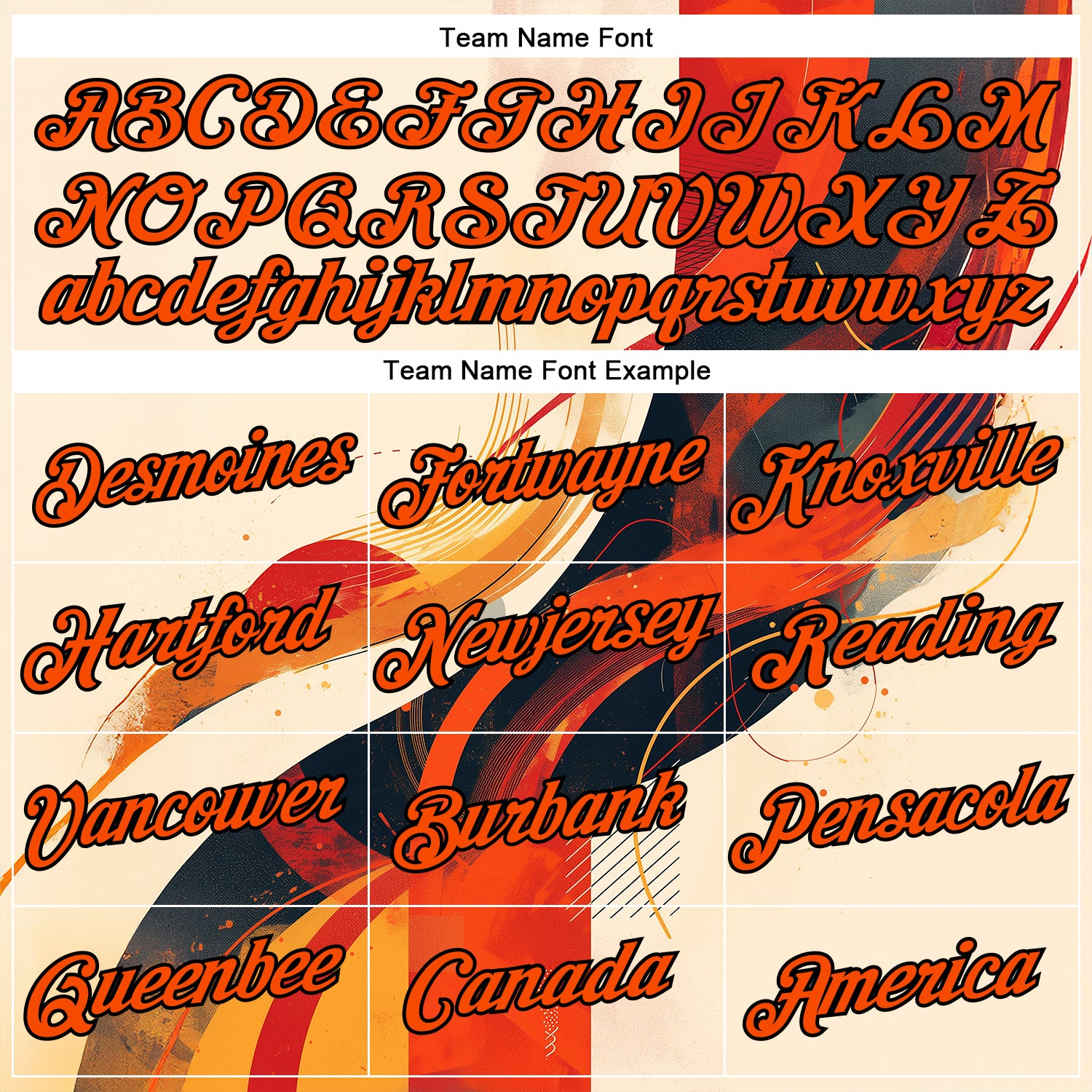 Custom Cream Orange-Black 3D Pattern Design Canada Geometric Shape Sportswear Performance T-Shirt