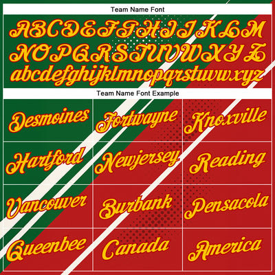 Custom Green Yellow Red-White 3D Pattern Design Mexico Africa Sportswear Performance T-Shirt