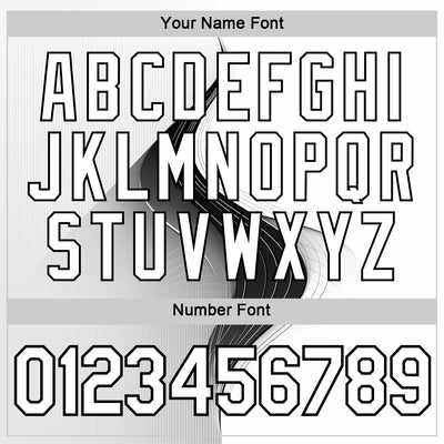 Custom White Black 3D Pattern Design Monochrome Curve Line Sportswear Performance T-Shirt