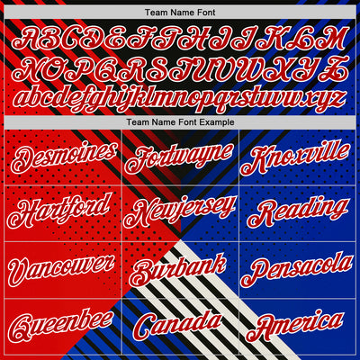 Custom Black Red Blue-White 3D Pattern Design USA Inspired America Sportswear Performance T-Shirt