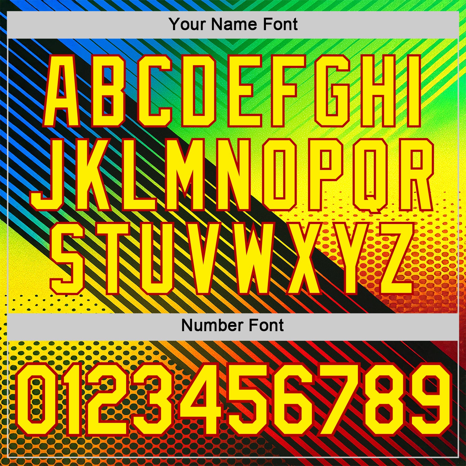 Custom Black Light Yellow Blue-Red 3D Pattern Design Neon Stripe Sportswear Performance T-Shirt