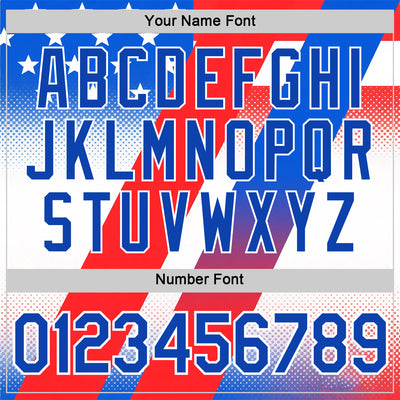 Custom Red Thunder Blue-White 3D Pattern Design USA Inspired America Sportswear Performance T-Shirt