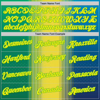 Custom Yellow Light Yellow-Aurora Green 3D Pattern Design Gradient Brazil Africa Sportswear Performance T-Shirt