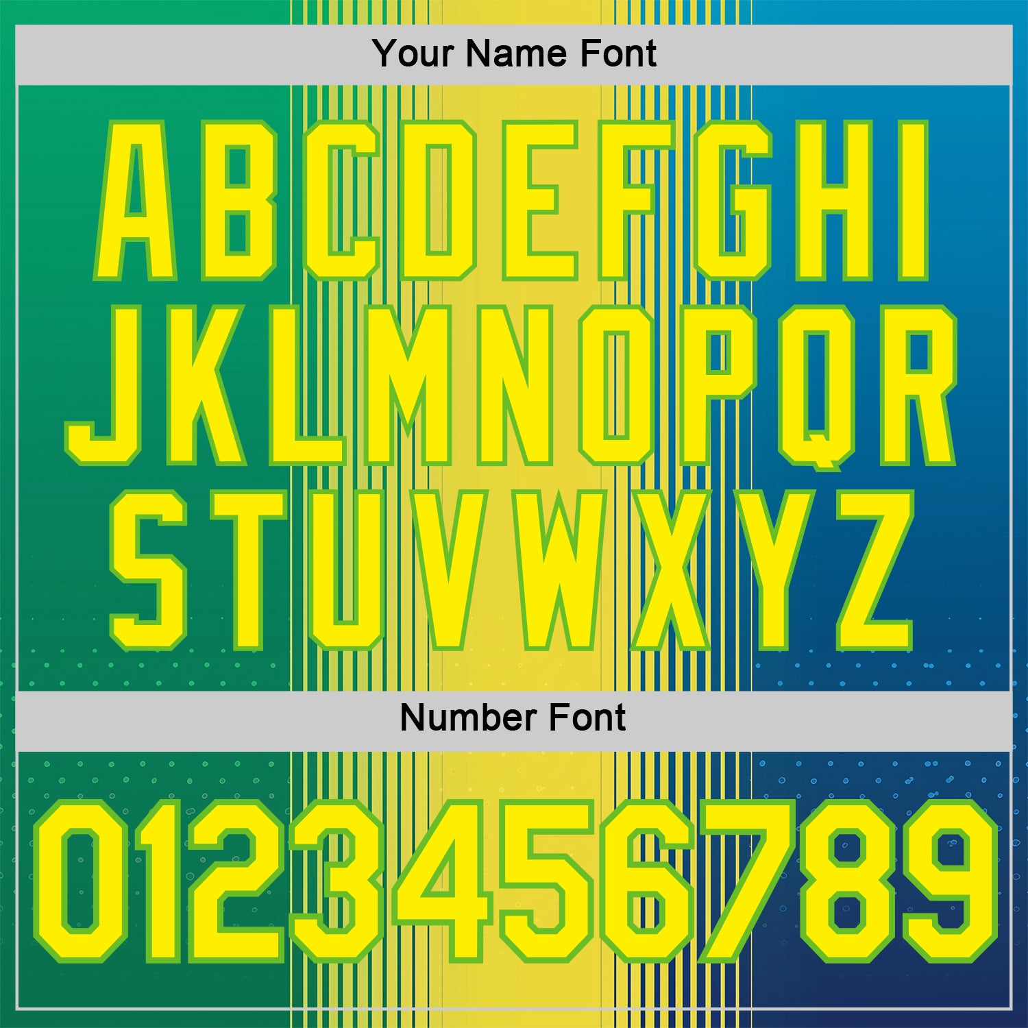 Custom Yellow Light Yellow-Aurora Green 3D Pattern Design Gradient Brazil Africa Sportswear Performance T-Shirt