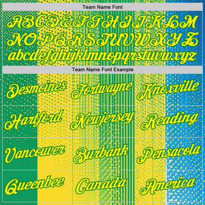 Custom Yellow Light Yellow-Grass Green 3D Pattern Design Brazil Africa Sportswear Performance T-Shirt