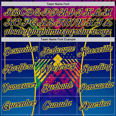 Custom Dark Purple Light Yellow-Red 3D Pattern Design Neon Chromatic Sportswear Performance T-Shirt