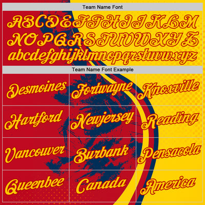 Custom Yellow Red 3D Pattern Design Spain Splash Sportswear Performance T-Shirt